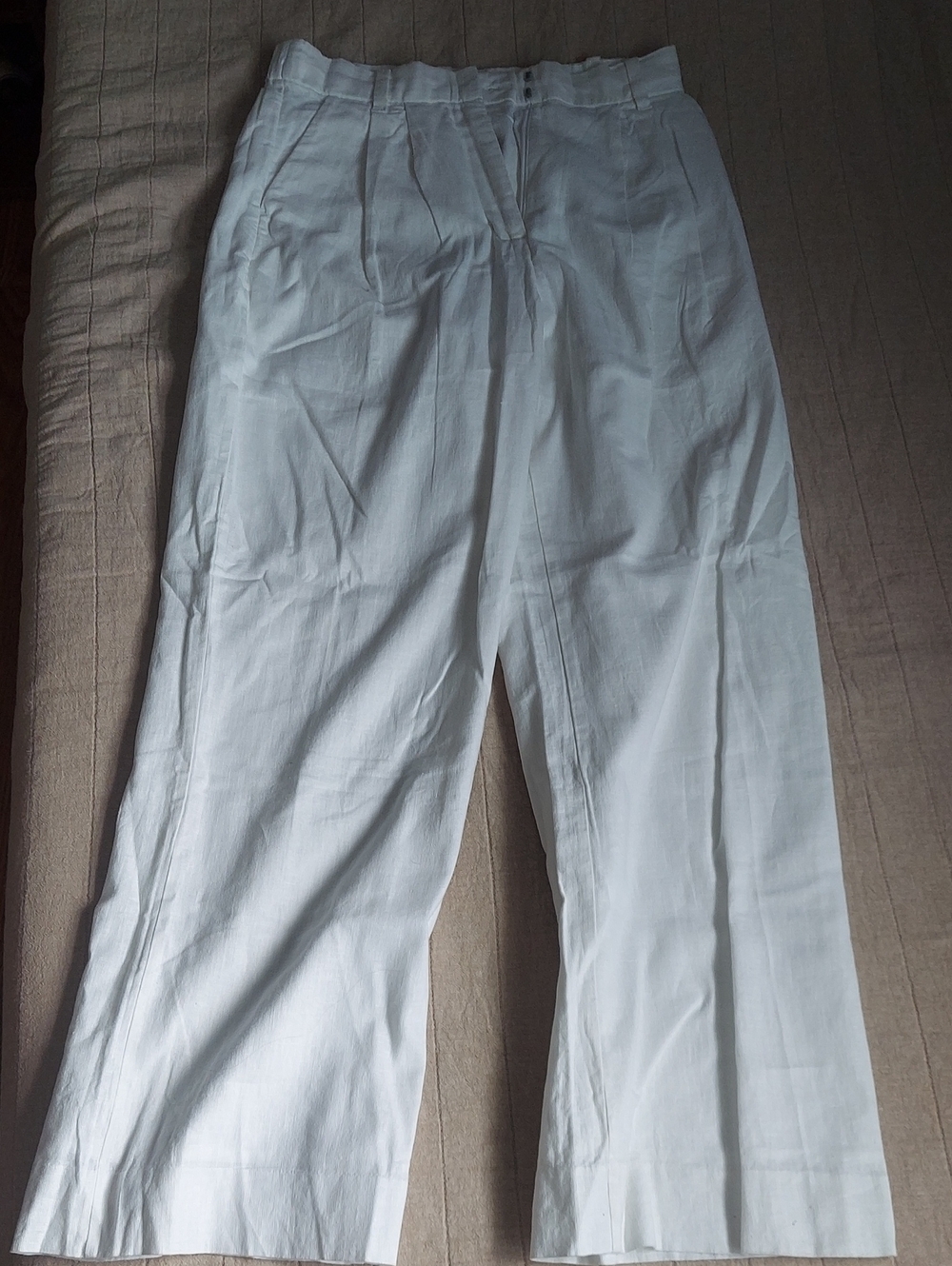 Abercrombie Tailored Linen Blend Wide Leg Pants